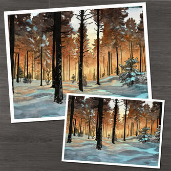 Winter Woods Print by Paige Critchlow